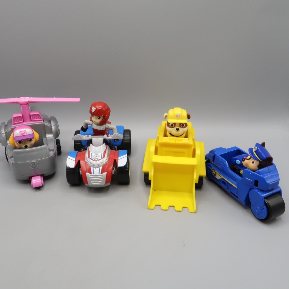 Nickelodeon Paw Patrol Figures & Vehicle Lot Chase Rubble Skye Rider